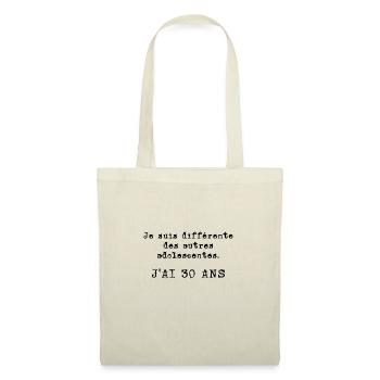 j'ai 30 ans - Sac en tissu - nature - Devant