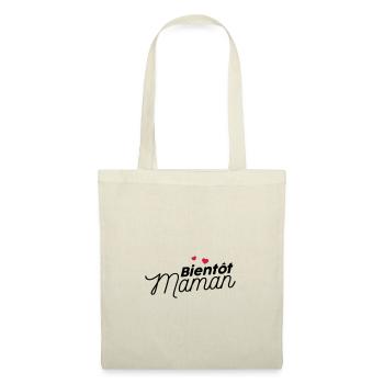 Bientôt maman - Sac en tissu - nature - Devant