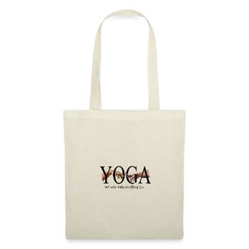 Yoga and wine makes everything fine Spruch T-Shirt - Stoffbeutel - Natur - Vorne