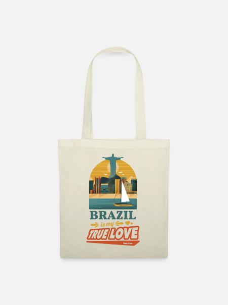 Brasilien Rio de Janeiro Südamerika Geschenk - Stoffbeutel - Natur