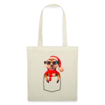 Meerkat X-Mas Meerkat Breast Pocket Pocket - Tote Bag - nature - Front
