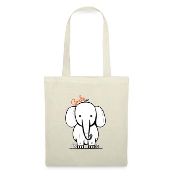 Elephant smile - Stoffbeutel - Natur - Vorne