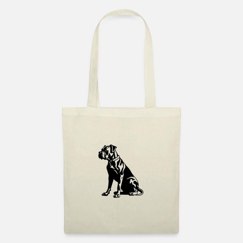 Boxer Hund - Stoffbeutel - Natur