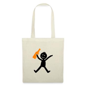 Stick Figure Bière Drôle - Sac en tissu - nature - Devant