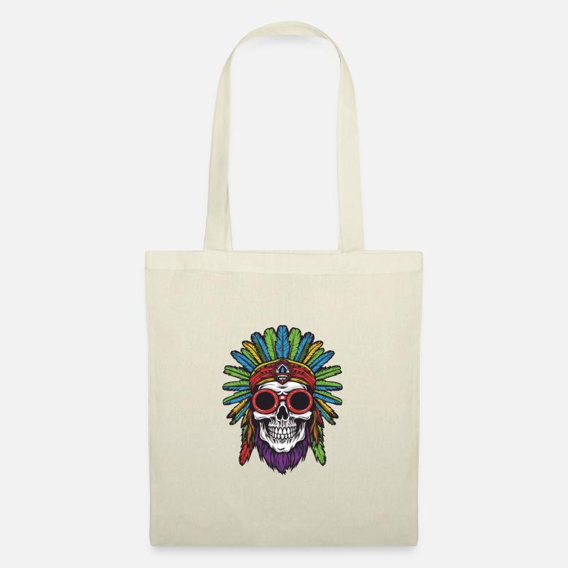 Crâne Apache Indien - Sac en tissu - nature