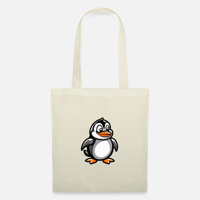 Pinguin Comic - Stoffbeutel - Natur