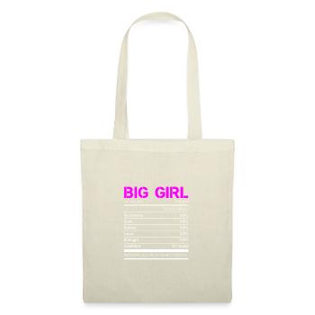 Big Girl Nutritional Facts Funny Queen Personality - Tote Bag - nature - Front
