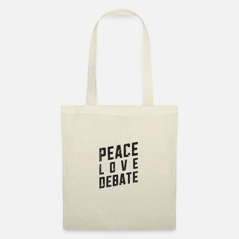 Peace Love Debate - Moral - Stoffbeutel - Natur
