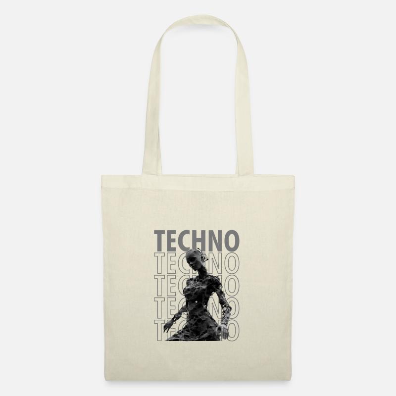 techno girl - Stoffbeutel - Natur
