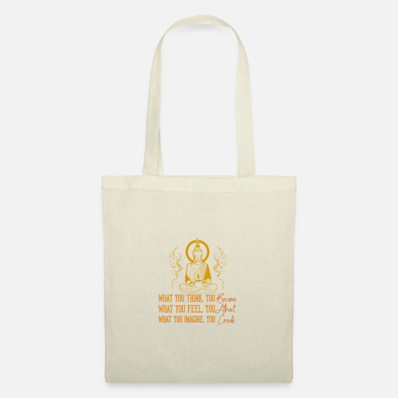 Buddha Mönch Namaste Buddhismus I Geschenk - Stoffbeutel - Natur