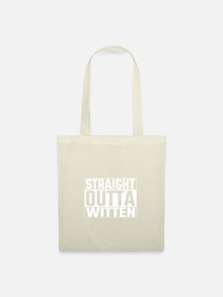 Straight Outta Witten Wittener Wittenerin Ruhr - Stoffbeutel - Natur