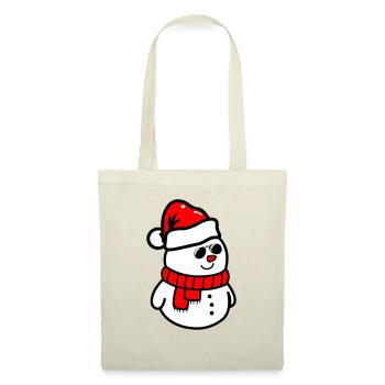 schneemann sonnenbrille - Stoffbeutel - Natur - Vorne