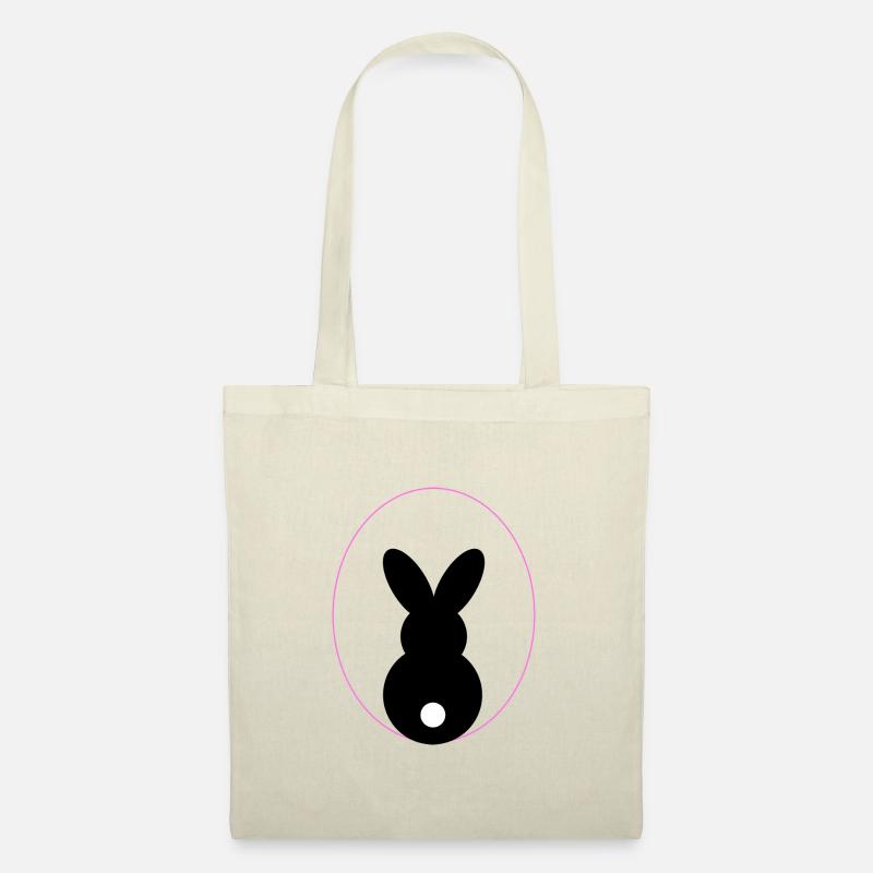 Hase in Eischlicht Schatten - Stoffbeutel - Natur