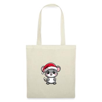 Noël Souris - Sac en tissu - nature - Devant
