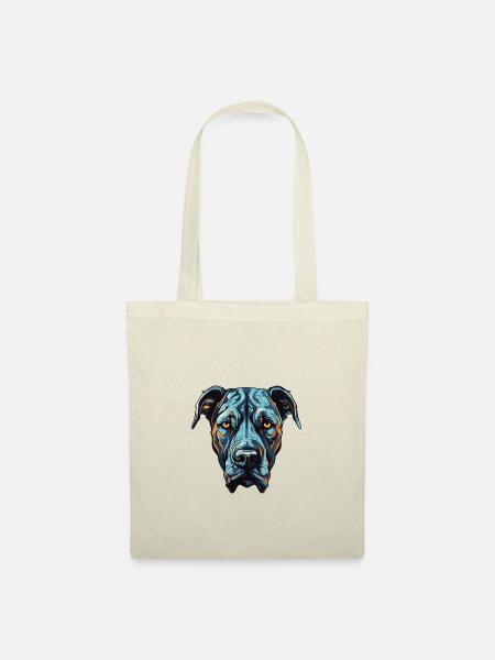 Great Dane Hund Portrait - Stoffbeutel - Natur