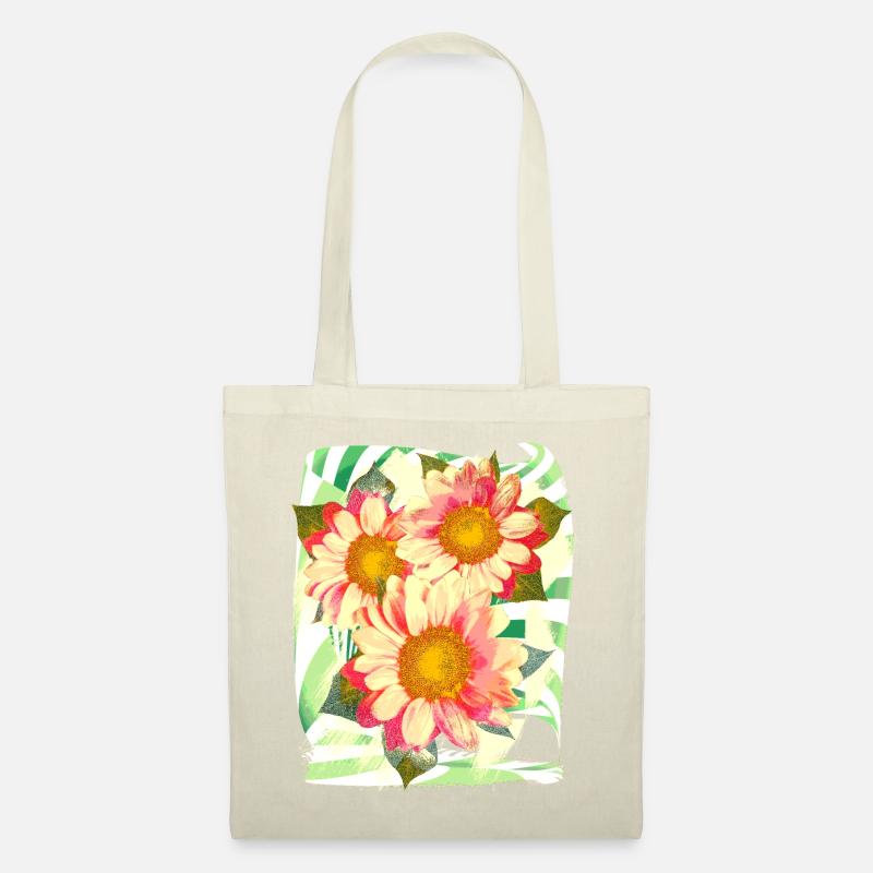 Blumen Blume - Stoffbeutel - Natur