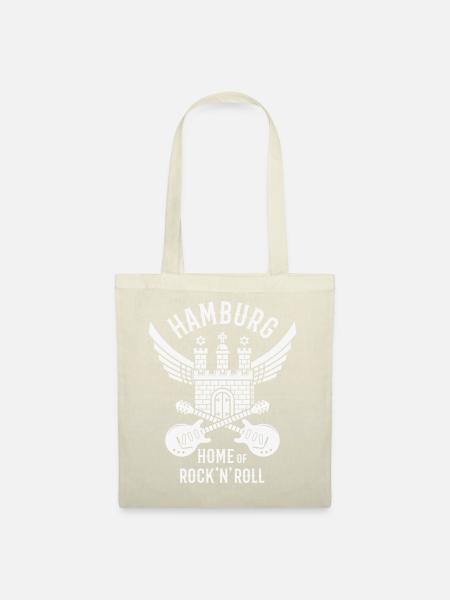 Hamburg – Home Of Rock 'n' Roll (Rocker / White) - Stoffbeutel - Natur