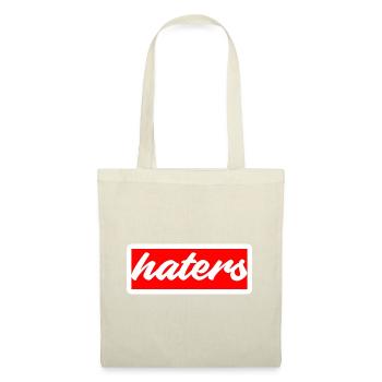 hater haters hass feind hassen enemy shirt cap auf - Stoffbeutel - Natur - Vorne