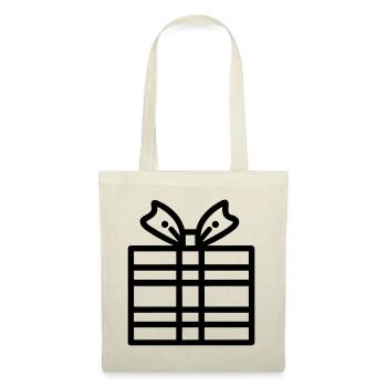Kleine Geschenkbox - Stoffbeutel - Natur - Vorne