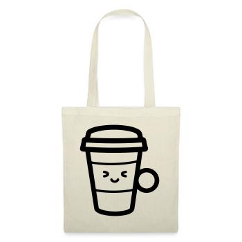 Kaffeebecher - Stoffbeutel - Natur - Vorne