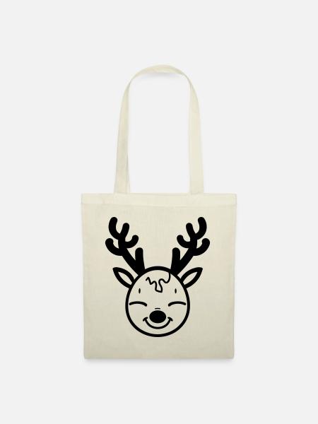 Weihnachtsrentiere - Stoffbeutel - Natur