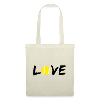 Love Tennis - Stoffbeutel - Natur - Vorne