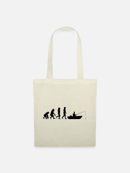 Evolution Bateau pêche - Sac en tissu - nature