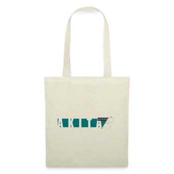 Akita Inu Design - Stoffbeutel - Natur - Vorne