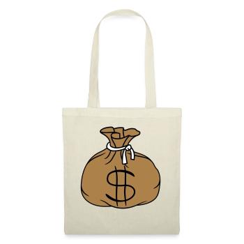 symbole dollar signe argent riche bourse - Sac en tissu - nature - Devant