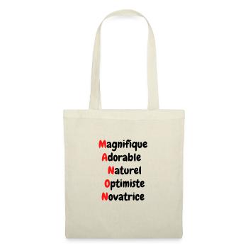 Acrostiche Manon - Sac en tissu - nature - Devant