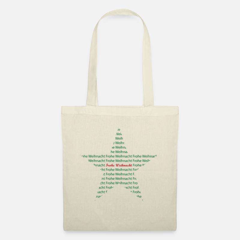Frohe Weihnachten Stern - Stoffbeutel - Natur