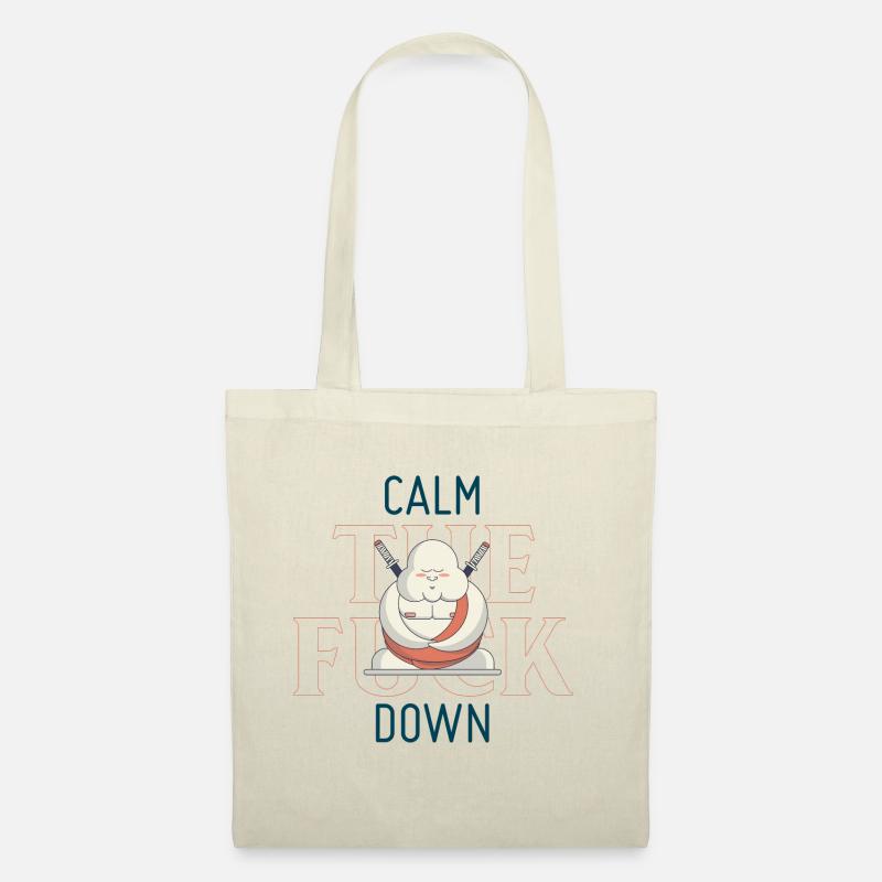 CALM The F**K DOWN - Stoffbeutel - Natur