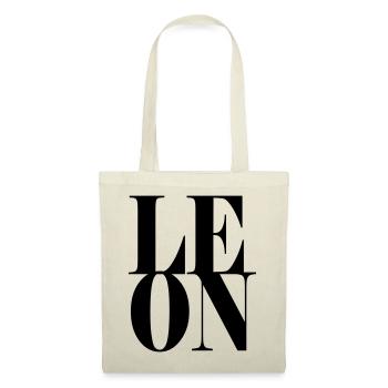Leon Name First Name Modern Font Word Art - Tote Bag - nature - Front