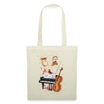 Christmas with robin and music - Tote Bag - nature - Front