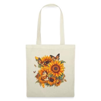 Summer Vibes - Sonnenblumen für Schmetterlinge - Stoffbeutel - Natur - Vorne