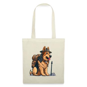 German Shepherd Dressed as Explorer - Tote Bag - nature - Front