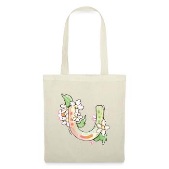 Lucky Charm Horseshoe with Flowers - Tote Bag - nature - Front