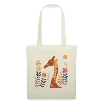 Florale Giraffe - Stoffbeutel - Natur - Vorne