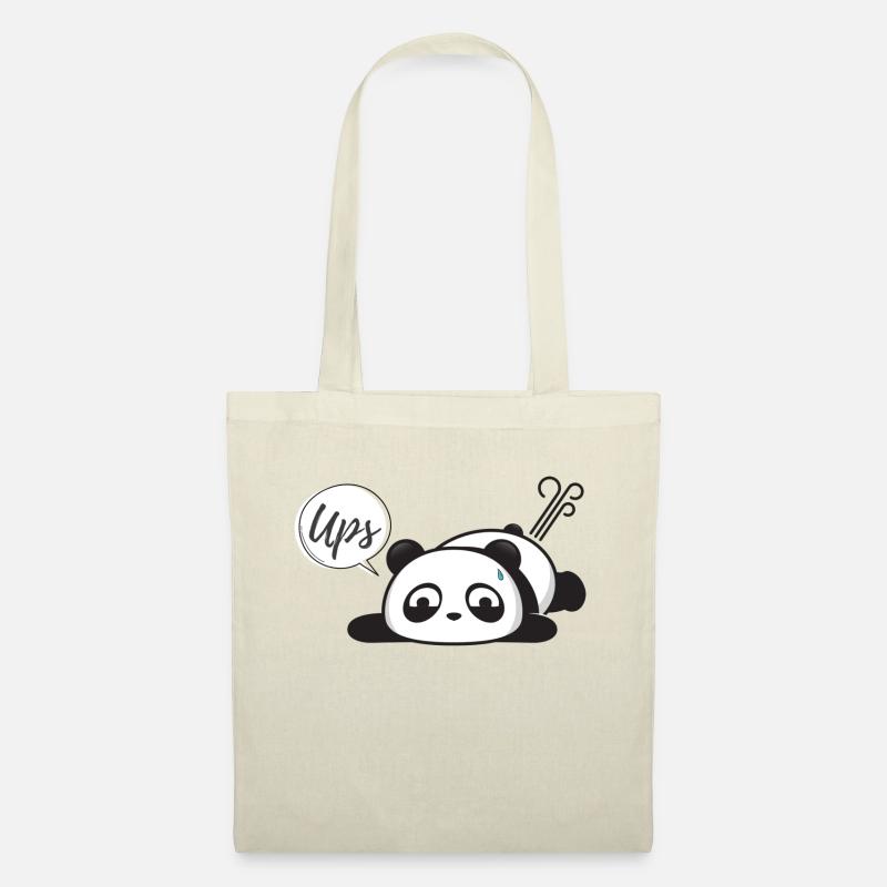 Peinlicher Panda Pups - Stoffbeutel - Natur