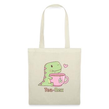 Niedlicher Dinosaurier Tee Rex Pun Doodle - Stoffbeutel - Natur - Vorne