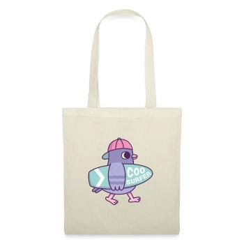 Cute Pigeon With Surfboard Coo Surfer Funny - Tote Bag - nature - Front