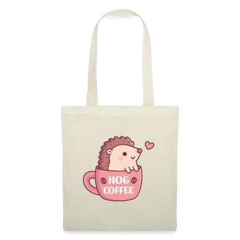 Cute Hedgehog in Coffee Mug, Hog Coffee Pun Funny - Tote Bag - nature - Front