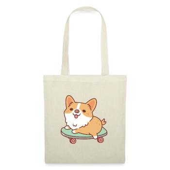 Cute Corgi Skating On Skateboard - Tote Bag - nature - Front