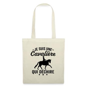 Je suis une cavalière qui déchire - Sac en tissu - nature - Devant