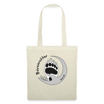 Bärenretter Logo noir et blanc rond - Sac en tissu - nature - Devant