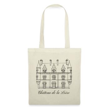 Château de la Loire France - Noir - Sac en tissu - nature - Devant