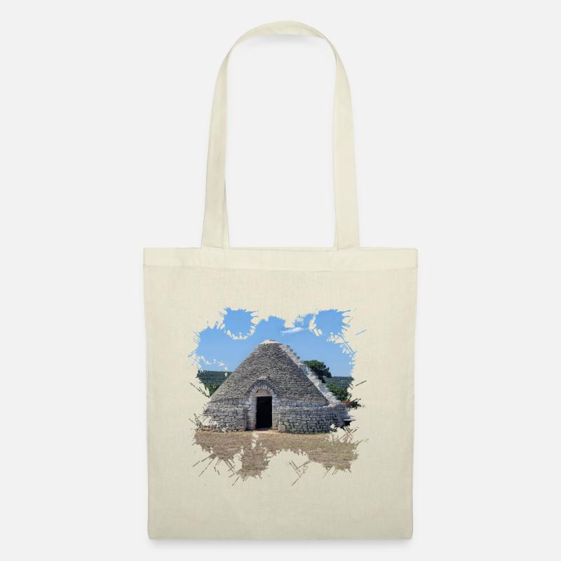 Die weißen Trulli Häuser in Alberobello - Stoffbeutel - Natur