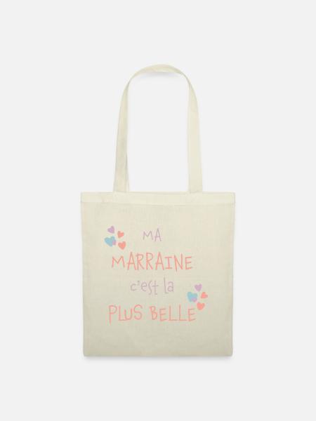 Ma marraine c'est la plus belle - Sac en tissu - nature