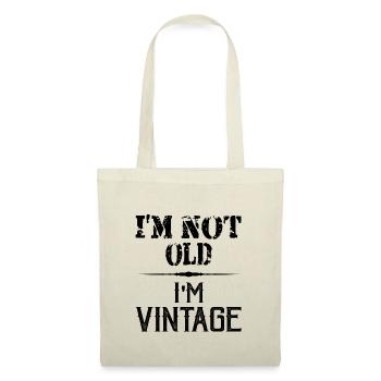 T-Shirt I' m not old - old man - old woman - Stoffbeutel - Natur - Vorne