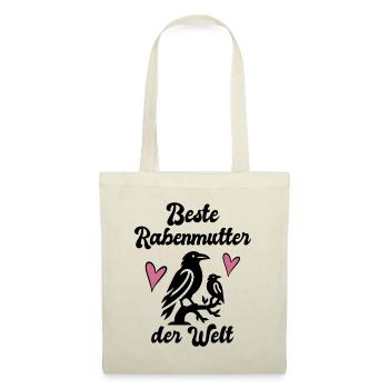 Rabenmutter Mama Geschenk lustig Schwarzer Humor - Stoffbeutel - Natur - Vorne